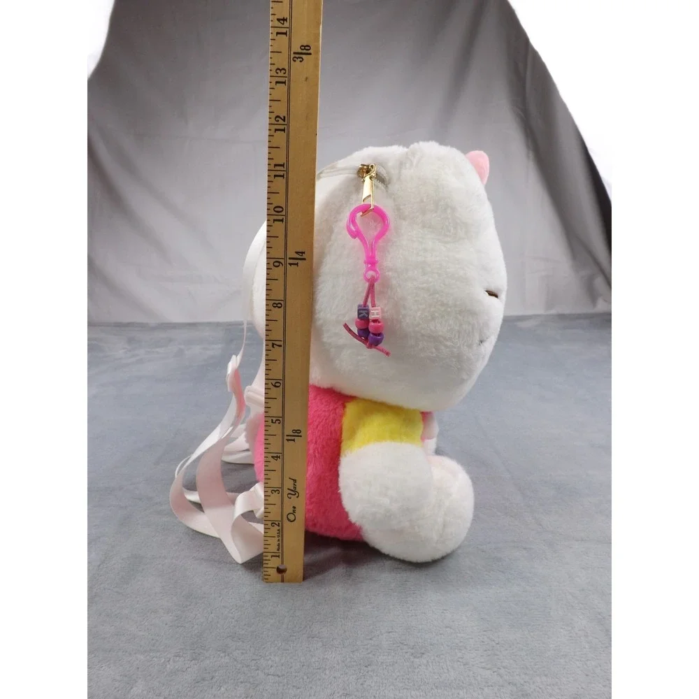 Hello Kitty Plush Backpack‎ Girls/Kids Multi Color Large Zippered Pocket Charm